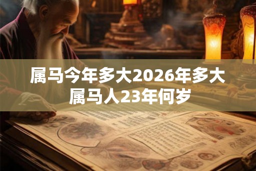 属马今年多大2026年多大 属马人23年何岁 属马今年多大2026年多大 属马人23年何岁