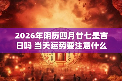 2026年阴历四月廿七是吉日吗 当天运势要注意什么