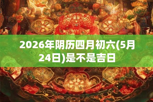 2026年阴历四月初六(5月24日)是不是吉日