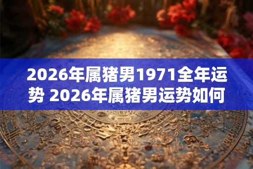 2026年属猪男1971全年运势 2026年属猪男运势如何 2026年属猪男1971全年运势 2026年属猪男运势如何