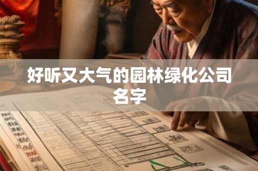 好听又大气的园林绿化公司名字
