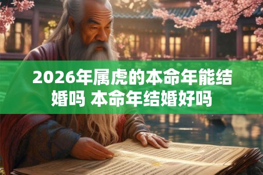 2026年属虎的本命年能结婚吗 本命年结婚好吗