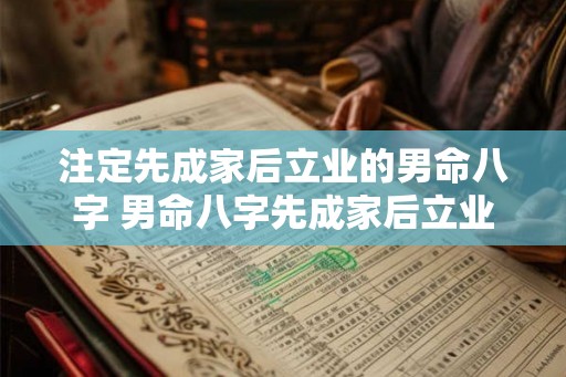 注定先成家后立业的男命八字 男命八字先成家后立业