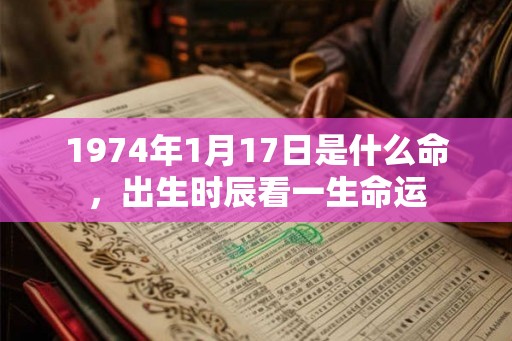 1974年1月17日是什么命，出生时辰看一生命运