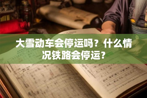 大雪动车会停运吗？什么情况铁路会停运？