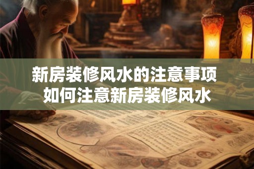 新房装修风水的注意事项 如何注意新房装修风水