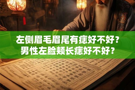 左侧眉毛眉尾有痣好不好？男性左脸颊长痣好不好？