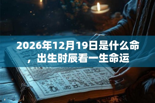 2026年12月19日是什么命，出生时辰看一生命运