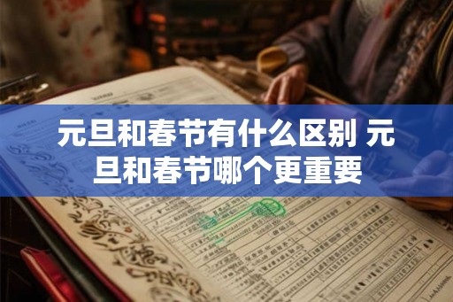 元旦和春节有什么区别 元旦和春节哪个更重要 元旦和春节有什么区别 元旦和春节哪个更重要