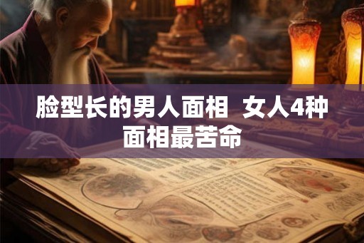 脸型长的男人面相  女人4种面相最苦命