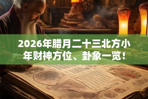 2026年腊月二十三北方小年财神方位、卦象一览！