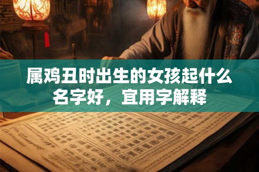 属鸡丑时出生的女孩起什么名字好，宜用字解释