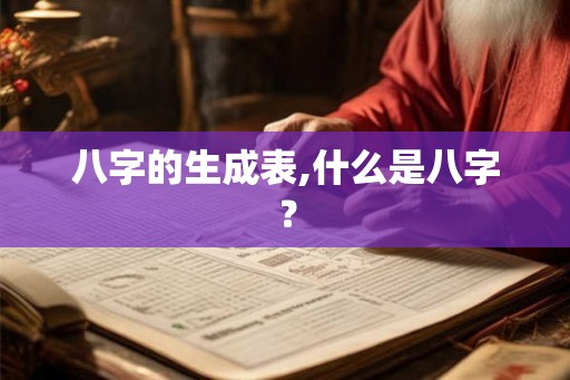 八字的生成表,什么是八字？
