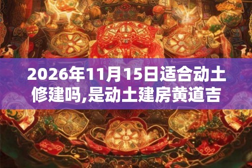 2026年11月15日适合动土修建吗,是动土建房黄道吉日吗 2026年11月15日适合动土修建吗,是动土建房黄道吉日吗