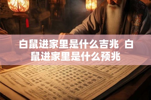 白鼠进家里是什么吉兆  白鼠进家里是什么预兆
