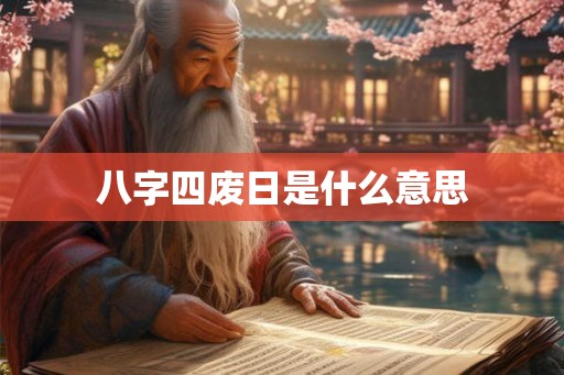 八字四废日是什么意思