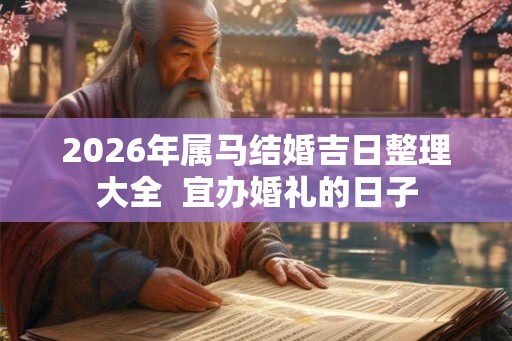 2026年属马结婚吉日整理大全  宜办婚礼的日子
