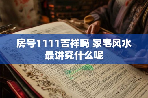 房号1111吉祥吗 家宅风水最讲究什么呢
