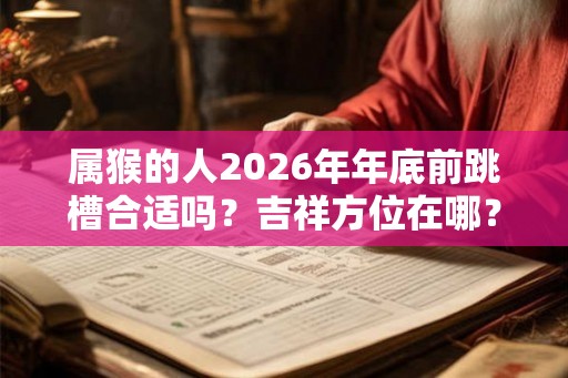属猴的人2026年年底前跳槽合适吗？吉祥方位在哪？