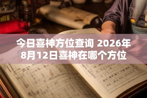 今日喜神方位查询 2026年8月12日喜神在哪个方位