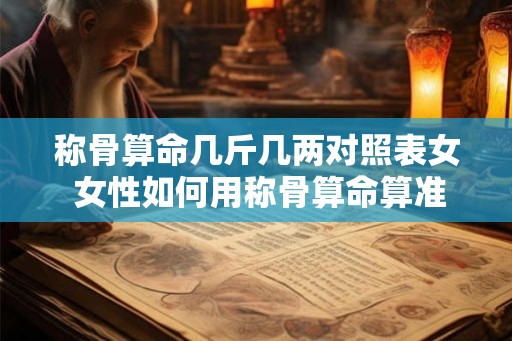 称骨算命几斤几两对照表女 女性如何用称骨算命算准自己的体重