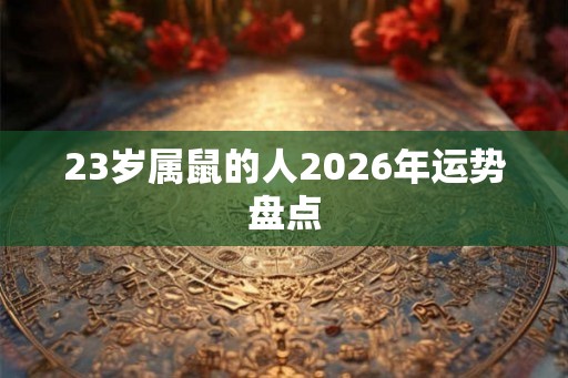 23岁属鼠的人2026年运势盘点
