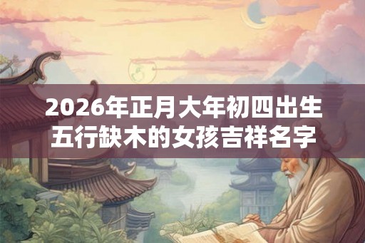 2026年正月大年初四出生五行缺木的女孩吉祥名字