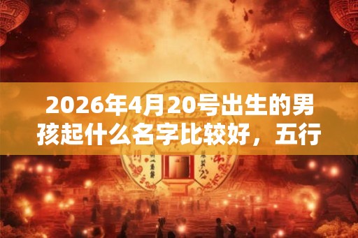 2026年4月20号出生的男孩起什么名字比较好，五行属什么