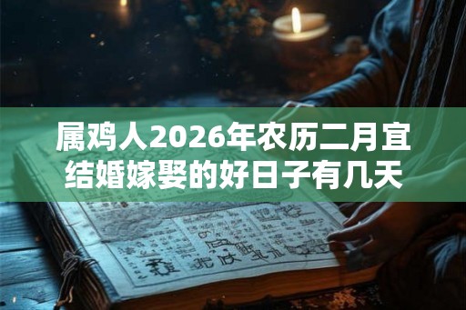 属鸡人2026年农历二月宜结婚嫁娶的好日子有几天 属鸡人2026年农历二月宜结婚嫁娶的好日子有几天