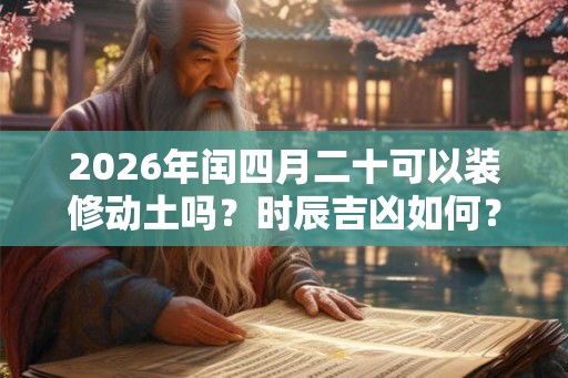 2026年闰四月二十可以装修动土吗？时辰吉凶如何？