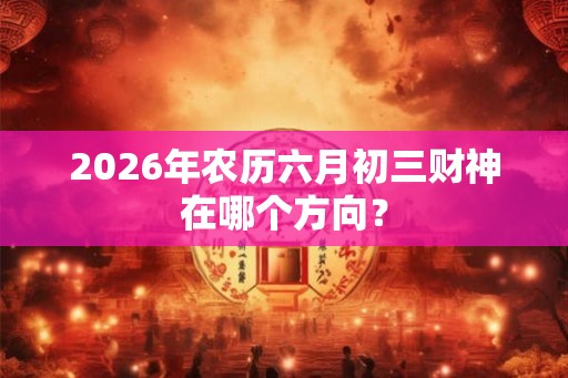 2026年农历六月初三财神在哪个方向？