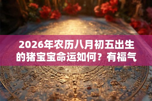 2026年农历八月初五出生的猪宝宝命运如何？有福气吗？
