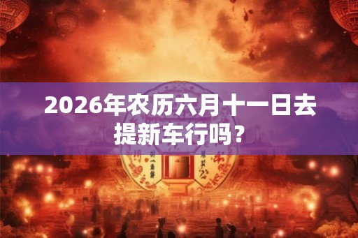 2026年农历六月十一日去提新车行吗？