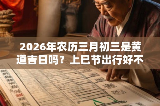 2026年农历三月初三是黄道吉日吗？上巳节出行好不好？