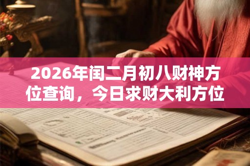 2026年闰二月初八财神方位查询,今日求财大利方位 2026年闰二月初八财神方位查询,今日求财大利方位