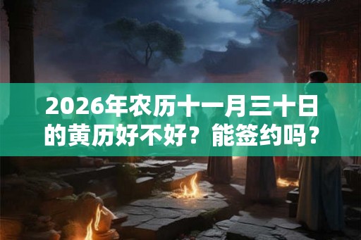 2026年农历十一月三十日的黄历好不好？能签约吗？