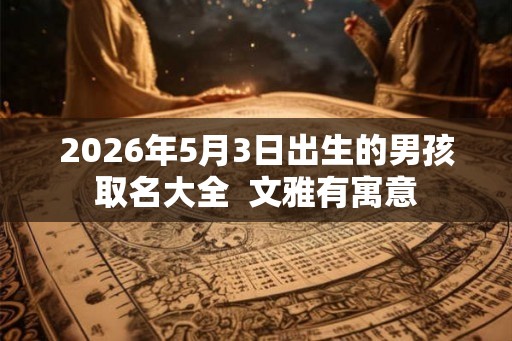 2026年5月3日出生的男孩取名大全  文雅有寓意