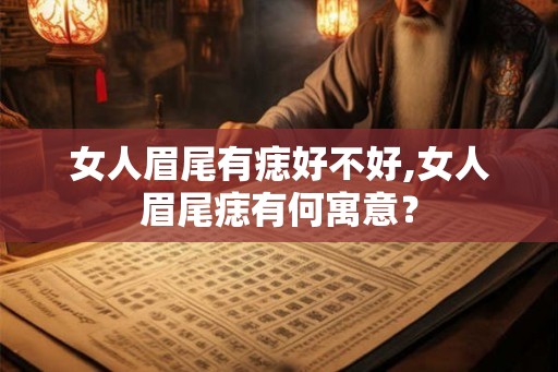 女人眉尾有痣好不好,女人眉尾痣有何寓意? 女人眉尾有痣好不好,女人眉尾痣有何寓意?