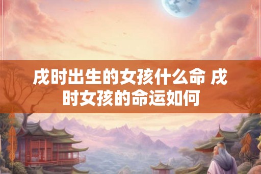 戌时出生的女孩什么命 戌时女孩的命运如何 戌时出生的女孩什么命 戌时女孩的命运如何