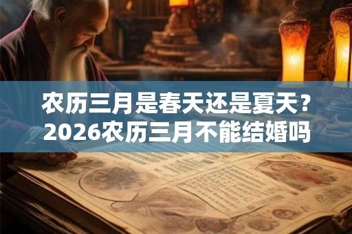 农历三月是春天还是夏天？2026农历三月不能结婚吗？