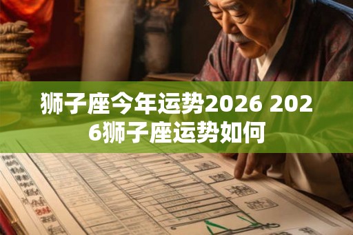 狮子座今年运势2026 2026狮子座运势如何 狮子座今年运势2026 2026狮子座运势如何