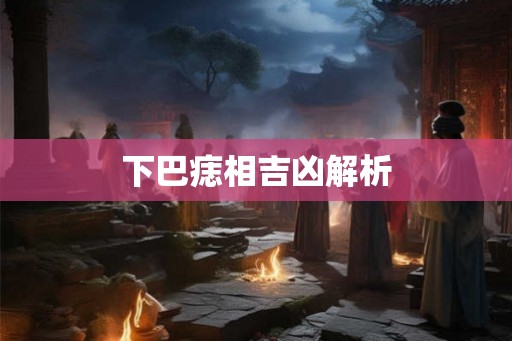 下巴痣相吉凶解析