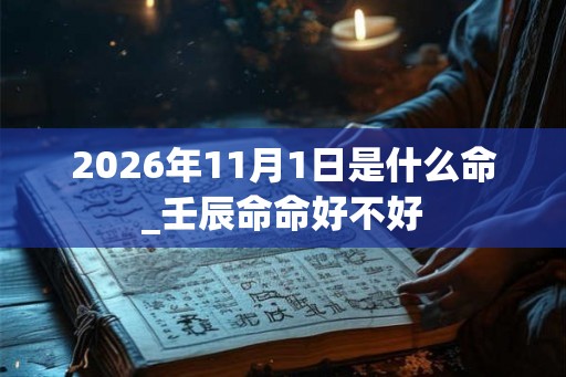2026年11月1日是什么命_壬辰命命好不好