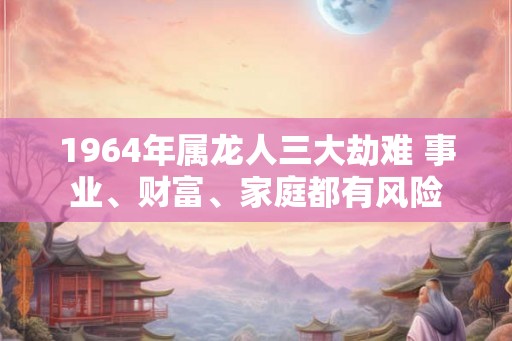 1964年属龙人三大劫难 事业、财富、家庭都有风险