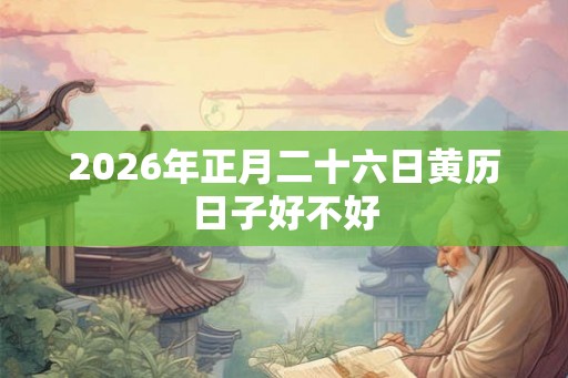2026年正月二十六日黄历日子好不好