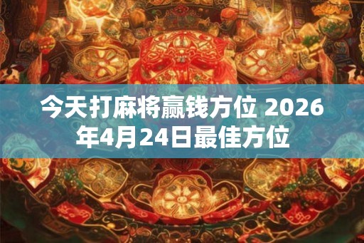 今天打麻将赢钱方位 2026年4月24日最佳方位