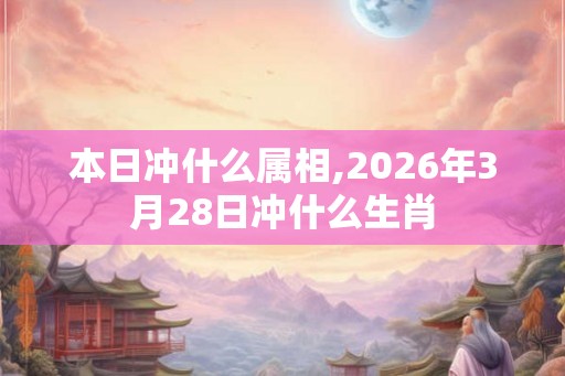 本日冲什么属相,2026年3月28日冲什么生肖