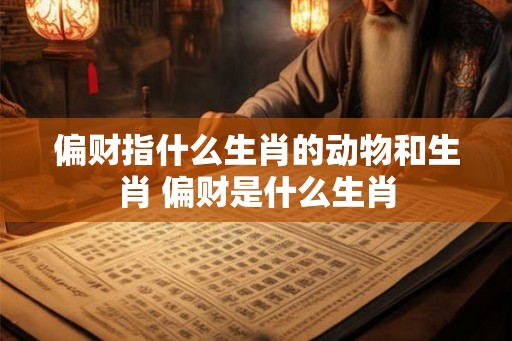 偏财指什么生肖的动物和生肖 偏财是什么生肖