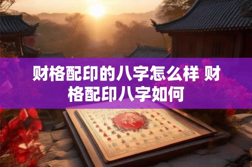 财格配印的八字怎么样 财格配印八字如何 财格配印的八字怎么样 财格配印八字如何