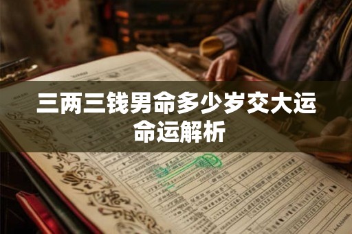 三两三钱男命多少岁交大运 命运解析